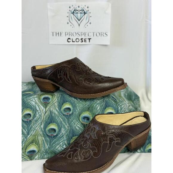 NWOT Corral Vintage Leather Mule Slip-On Shoes Women's SZ 7 - Picture 8 of 9